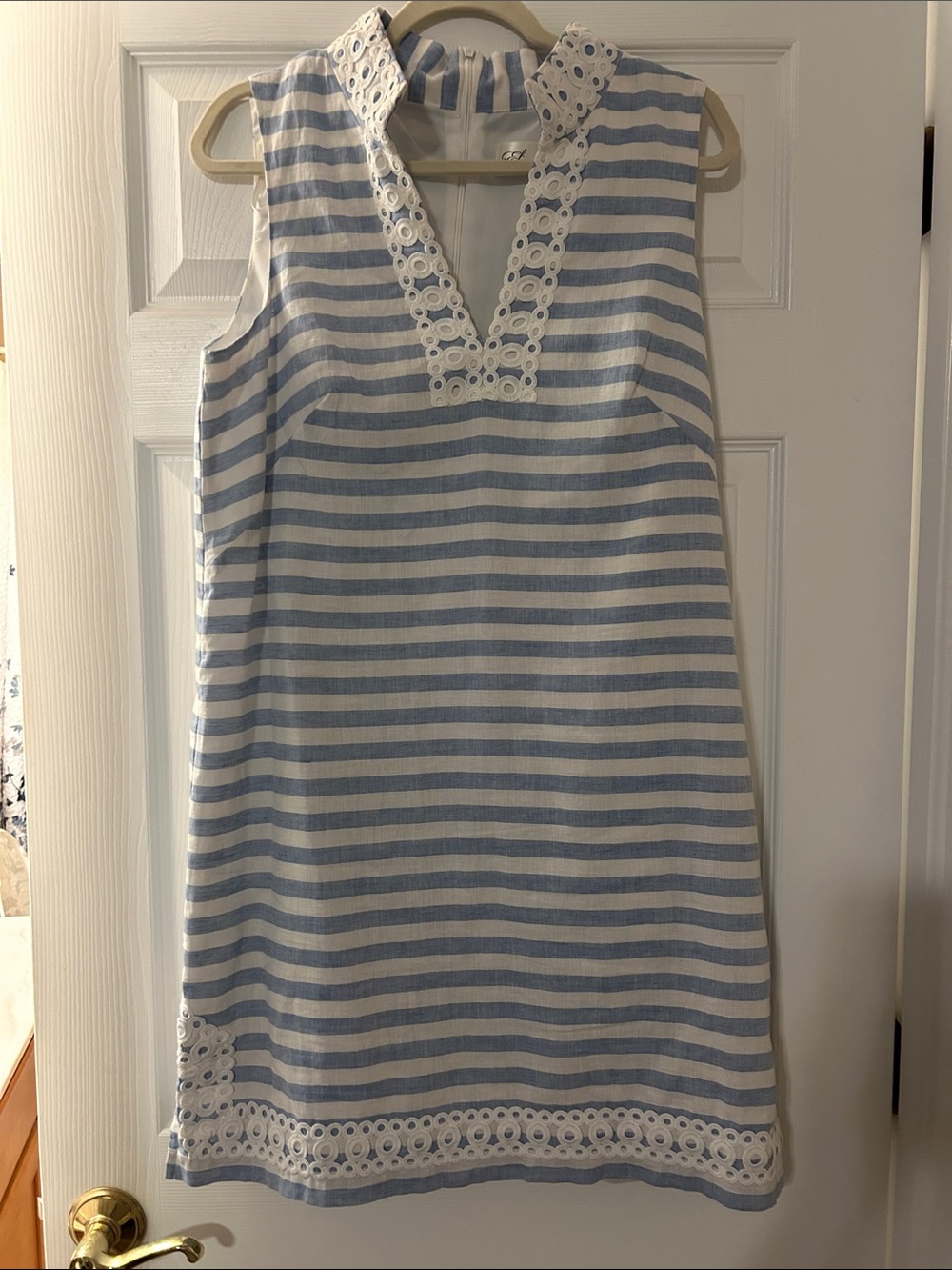 Eliza J blue and white striped dress-Sz 14